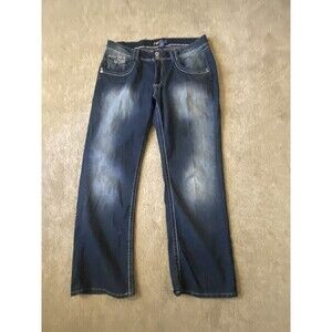 Angels Jeans Mid Rise Y2K Vintage Bootcut Flare Medium Wash Faded Size 18W